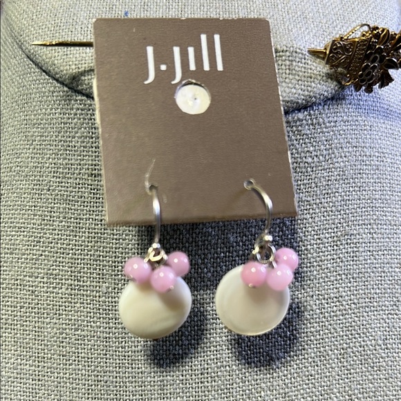 J. Jill Jewelry - J. Jill Pink and White Bow Earrings